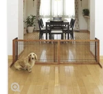 Richell Freestanding Wide Decorative Wooden Pet Dog Gate 20"H X 40-71"W. Fixed Price $250.00.
