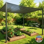 Sunny Guard 35-45% Shade Cloth, 6 X 8 Ft Black Hdpe Mesh Breathable Garden. Fixed Price $19.77.