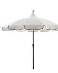 My Texas House 9FT Outdoor Round Market Patio Umbrella With Off-white Canopy. Fixed Price $180.00.