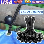4" Inch Black Ball Bungee Bungie Cord Canopy Tarp Tie Downs Straps New Lot X2000. Fixed Price $10.87.