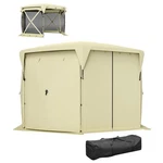 Outsunny 11FT Pop Up Gazebo Screen Tent With Removable Roof, Beige. Fixed Price $152.00.