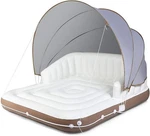 Floating Canopy Island Inflatable Pool Lounge Raft W/ Retractable. Fixed Price $86.99.