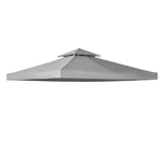 10X10 Gazebo Canopy Replacement Top 2-TIER Outdoor Patio Cover Light Grey. Fixed Price $66.08.
