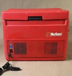 Vintage Coleman 5222 Thermoelectric Cooler Marlboro 12V Car Red Camping Travel. Fixed Price $89.99.
