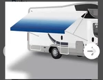 Dnyker 17FT Rv Awning Fabric Replacement Blue Gradient Vinyl Canopy. Fixed Price $59.00.