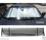 Chrome Front Window Windshield Sun Shade Reflector Accordion Fold Car 54"X27". Fixed Price $14.95.