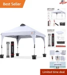 Water-resistant 10X10 Canopy Tent With Wheeled Storage Bag Outdoor Essential. Fixed Price $136.99.