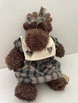 Unipak Morgan Brown Moose Bean Bag 12 Plush Plaid Dress Christmas Pvc Pellets. Fixed Price $20.00.