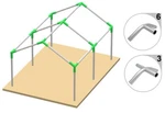 Canopy 10X20 Fittings Set 1-3/8" High Peak Carport Frame Shed Tent 6 Legs New. Fixed Price $104.00.