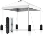 10X10 Pop Canopy Tent, One Push Setup, Heavy Duty With Vents Snow White. Fixed Price $89.18.