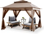 Sailary Patio Gazebo Pop Up Curtains Shelter For Party & Backyard Kaki 11X11. Fixed Price $149.00.