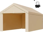 Durable 10X20 Ft Beige Carport Canopy Cover Uv-resistant & Waterproof. Fixed Price $215.99.