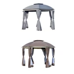 Outsunny 12' X Round Outdoor Patio Gazebo Canopy With 2-TIER Roof. Fixed Price $189.00.