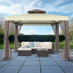Outdoor Patio Gazebo 10X10 Pop Up Heavy Duty Canopy Tent For Backyard Garden. Fixed Price $103.99.
