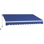 13'X8' Manual Retractable Patio Awning With Uv Protection Easy Crank Sun Shade. Fixed Price $227.99.