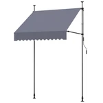 59" Manual Retractable Patio Awning Adjustable Sunshade Canopy Gray. Fixed Price $76.99.