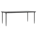 Dining Table Black Powder-coated Steel Large Durable Vidaxl. Fixed Price $311.99.