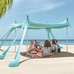 Gardentime Beach Tent Canopy Sun Shelter 4 Poles, Turquoise. Fixed Price $97.82.