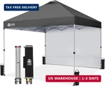 Crown Shades 10X10 Pop Up Canopy With Side Wall - Beach Tent One Push Set. Fixed Price $262.48.