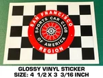 Scca San Francisco Region Glossy Vinyl Decal Sticker - Vintage Racing. Fixed Price $9.50.