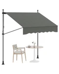 Garveelife Manual Retractable Awning 118IN Patio Sun Shade Shelter Adjustable Uv. Fixed Price $110.62.