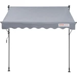78" Manual Retractable Patio Awning, Adjustable Sunshade Canopy For Backyard. Fixed Price $92.99.