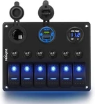 Nilight 6 Gang Rocker Switch Panel Waterproof Pre-wired Aluminum. Fixed Price $42.99.