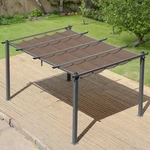 Aoodor Pergola Replacement Canopy Retractable Shade Brown Fabric. Fixed Price $94.99.