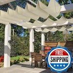 WINDSCREEN4LESS 3 X 12 Waterproof Retractable Sun Shade Canopy Cover Sliding. Fixed Price $115.34.