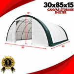 30X85X15 Gm Canvas Fabric Storage Building Shelter Shop Hoop Barn/car Garage. Fixed Price $5650.00.
