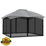 Cowvie Gazebo Netting Screen 12'X16' 4-PANEL Mosquito Sidewalls Zippers. Fixed Price $174.99.