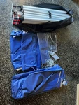 Outfine Canopy 10'X10' Pop Up Instant Gazebo Removable Sidewalls, Stakes, Ropes. Fixed Price $100.00.