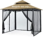 Mosquito Netting For Gazebo Canopy, Replacement Screen Walls With Slip. Fixed Price $63.69.