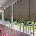 Brown Up Shade Roller Curtain For Patio Porch Pergola Balcony Yard Outdoor. Fixed Price $145.59.