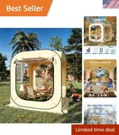All-weather 6X6 Ft Screen House Portable Camping Tent With High Uv Protection. Fixed Price $129.99.