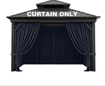 Gazebo Curtain Replacement Universal 4-PANEL Sidewalls X 10',OUTDOOR. Fixed Price $166.99.