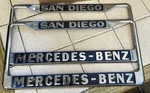 Nos San Diego Mercedes Benz License Frames 280SL 560SL 300SL Pagoda 70. Fixed Price $224.99.