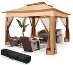 Outdoor Canopy Gazebo 11X11 Pop-up Patio With Mosquito Netting. Fixed Price $187.80.