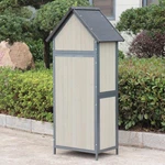 Garvee Outdoor Vertical Storage Shed 68"H 15.4"D 24.8"W, Wood & Metal. Fixed Price $163.76.