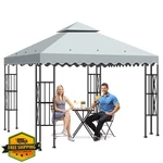 Qdreclod 10'X10' Gazebo Canopy Top Replacement Double Tier Gray. Fixed Price $67.99.