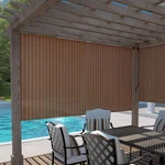 Coolaroo Brown Cordless Light Filtering Fabric Exterior Roller Shade - 72. Fixed Price $79.99.