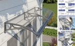 Door Awning Window Canopy With 40X60 Inches Sand Gray Bracket/transparent Panel. Fixed Price $294.29.