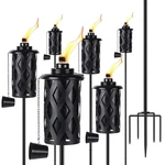 Upgraded 60 Inch Citronella Torches For Outside Set Of 6, 16 Oz Outdoor Garde.... Fixed Price $78.44.