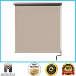Seasun Coronado Tan Cordless Outdoor Roller Shade With Valance 120 X 96. Fixed Price $360.99.