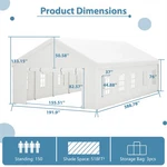 16X32FT Party Tent Heavy Duty Large Wedding Event Shelters Removable Sidewalls. Fixed Price $679.00.