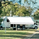Suncode Rv Awning 19'(FABRIC 18'2") White Heavy-duty Waterproof Vinyl. Fixed Price $144.00.