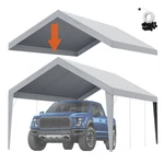 12X20 Ft Replacement Carport Canopy Cover, Waterproof Uv Top Tarp Only, Frame. Fixed Price $82.99.