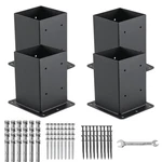Axwhys 4X4 Post Base Pcs, (inner Size 3.6X3.6) Anchors, 13GA Thick Sol.... Fixed Price $56.19.