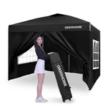 Oasishome Pop Up Gazebo Instant Canopy 10X10 Ft Black Sidewalls. Fixed Price $209.99.