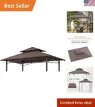 5X8 Brown Outdoor Canopy Replacement For Grill Gazebo - Tool Install. Fixed Price $69.95.